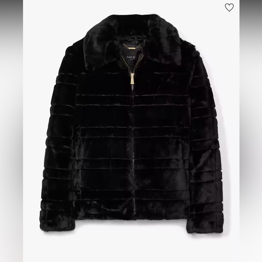 Short Faux Fur Coat by Kate Spade
